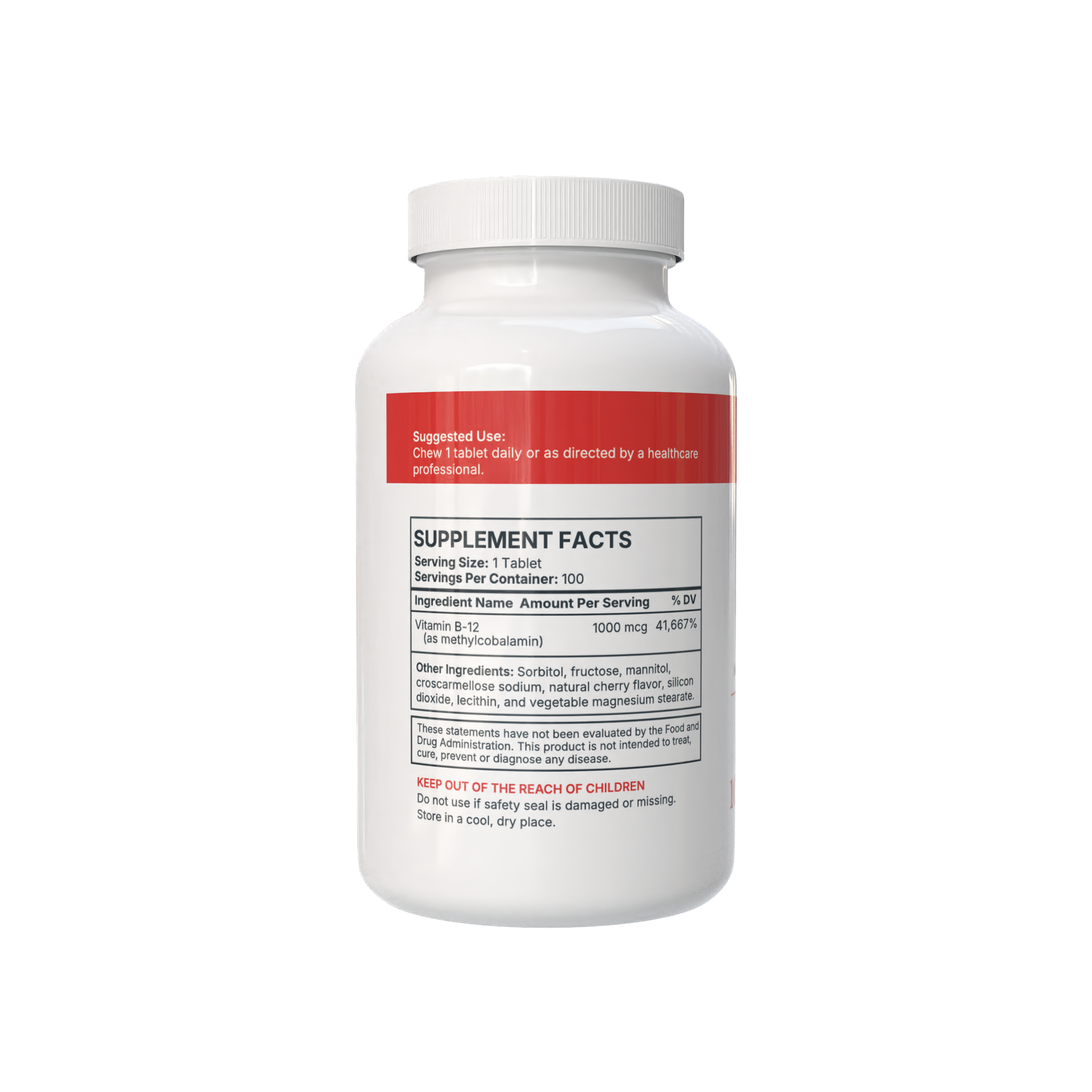Harvest615 B-12 Chewable Supplement Facts